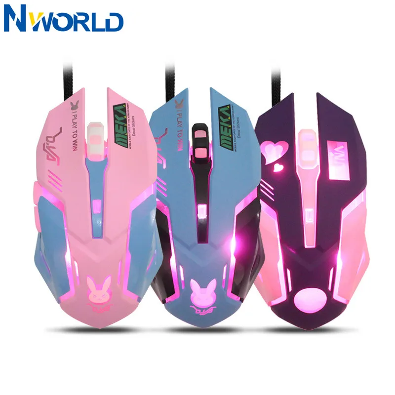OW 6 Nút Đèn LED Backlit Chuột - đánh giá và giá Pc Gaming Pink